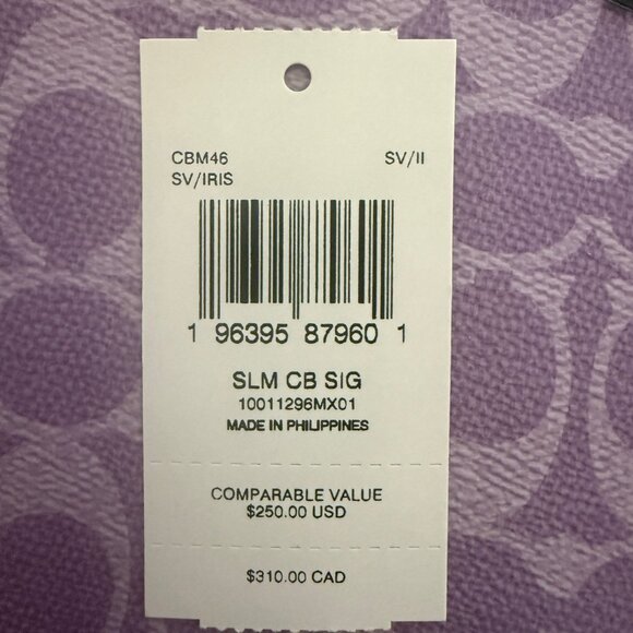 coach Slim Crossbody Bag In Signature Canvas cbm46 - Picture 8 of 8